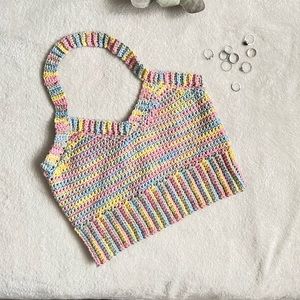 Handmade Crochet colorful crop top
